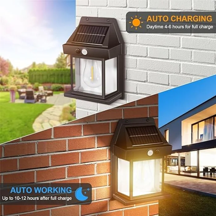 solar tungsten wall light